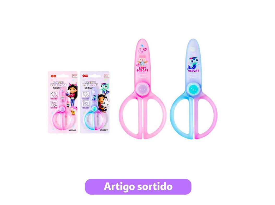 TESOURA GABBY COM PROTE&Ccedil;&Atilde;O MODELOS SORTIDOS