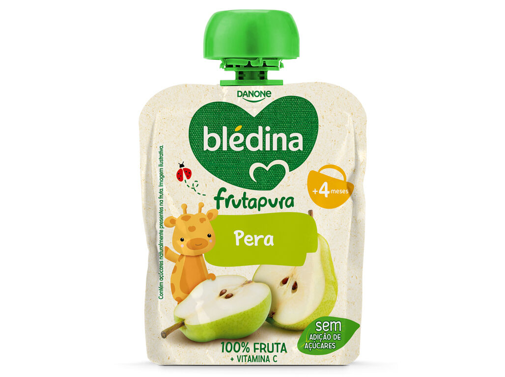 Blédina Frutapura Saqueta de Fruta Pera, 85g, +4 meses