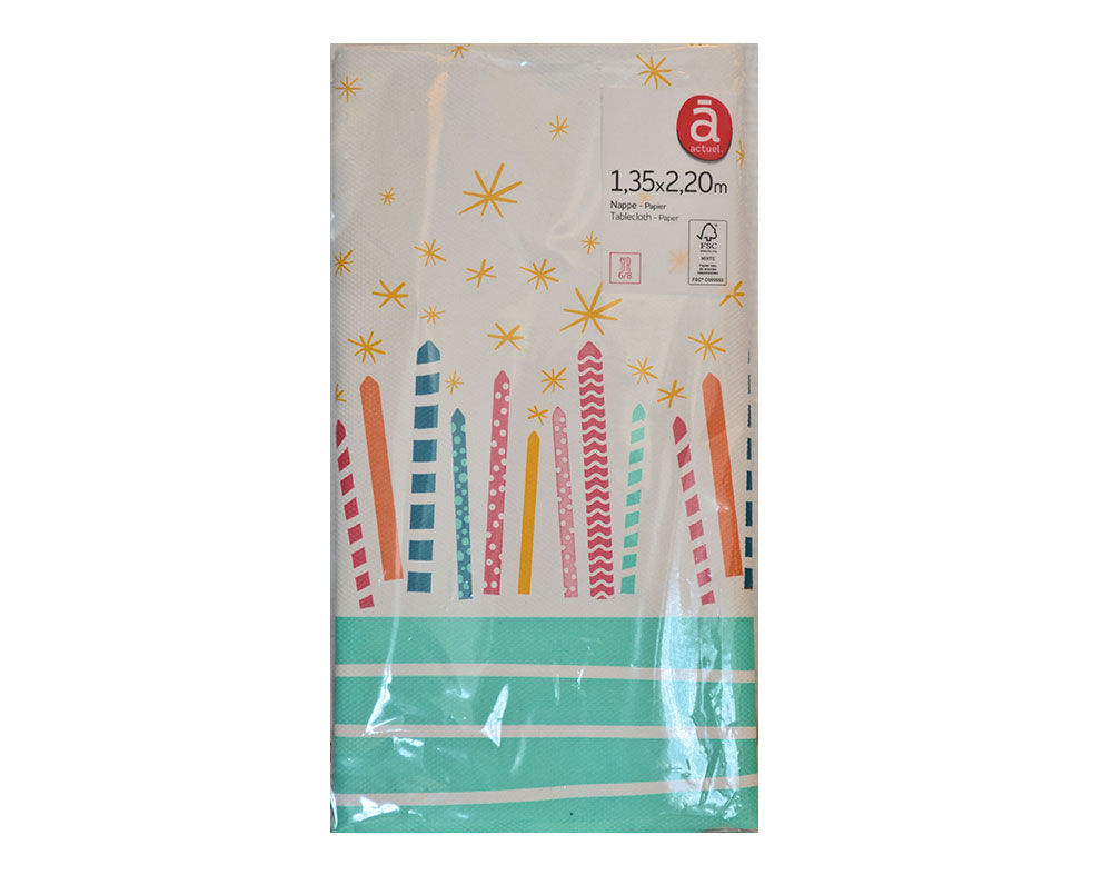 TOALHA HAPPY BIRTHDAY ACTUEL PAPEL 1.35X2.2M