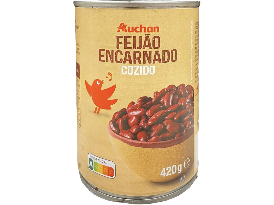 FEIJ&Atilde;O ENCARNADO AUCHAN COZIDO 420(260)G