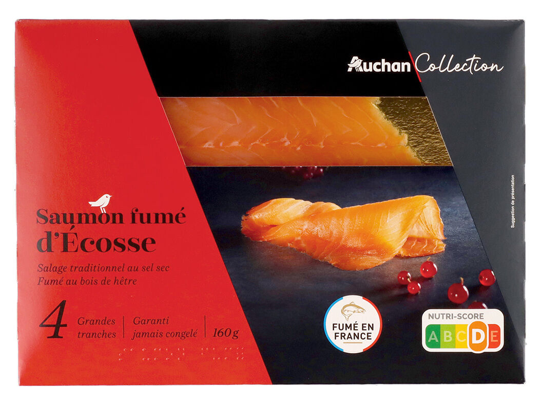 SALM&Atilde;O FUMADO ESC&Oacute;CIA AUCHAN COLLECTION 160G