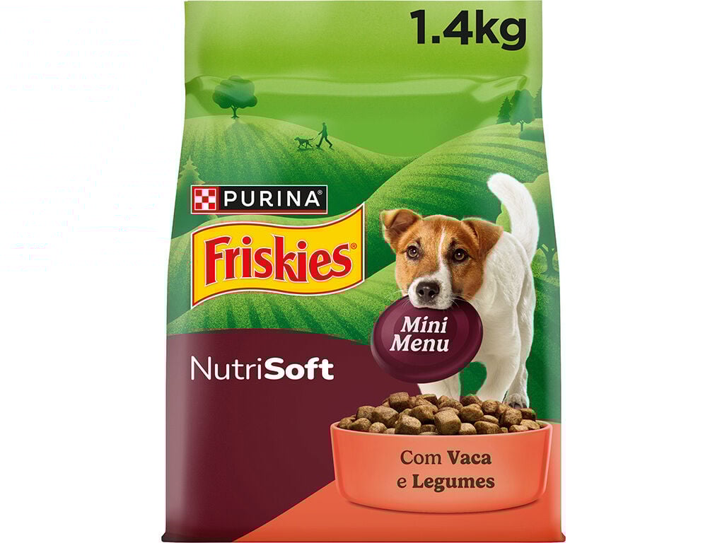 RA&Ccedil;&Atilde;O PARA C&Atilde;O FRISKIES MINI MENU NUTRI SOFT COM VACA 1.4KG image number 0