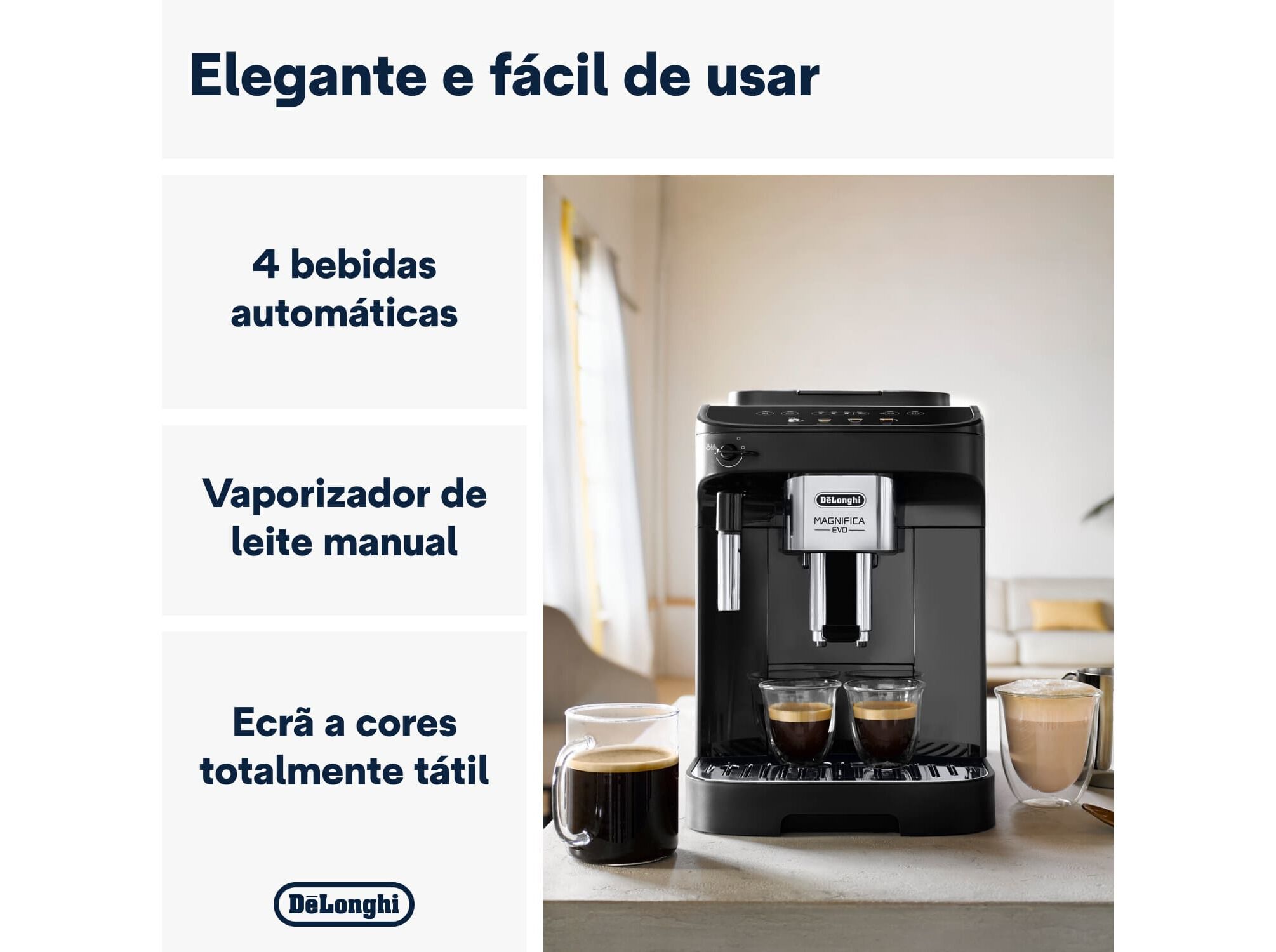 M&Aacute;QUINA CAF&Eacute; EXPRESSO AUTOM&Aacute;TICA DELONGHI MAGNIFICA EVO ECAM290.21.B image number 1