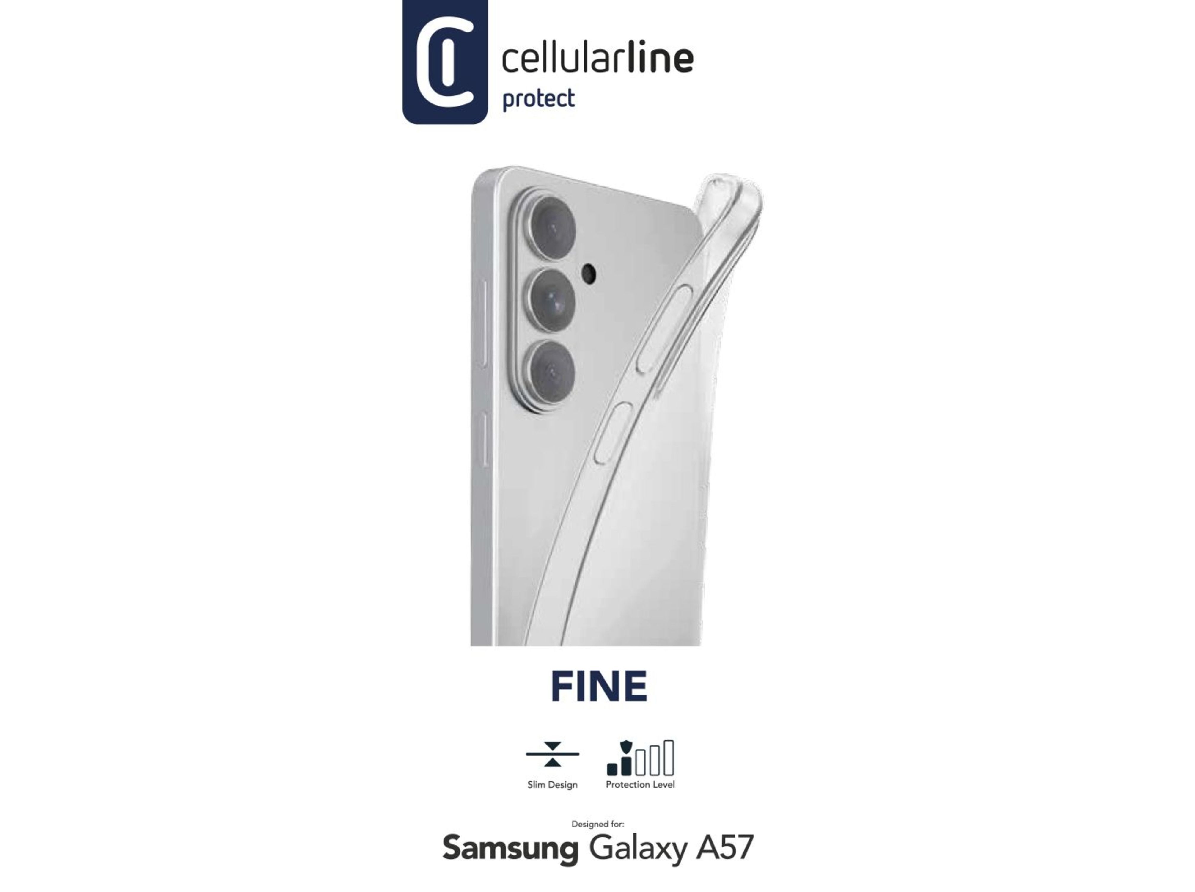 CAPA CELLULARLINE SAMSUNG A57 FINA TRANSPARENTE image number 1