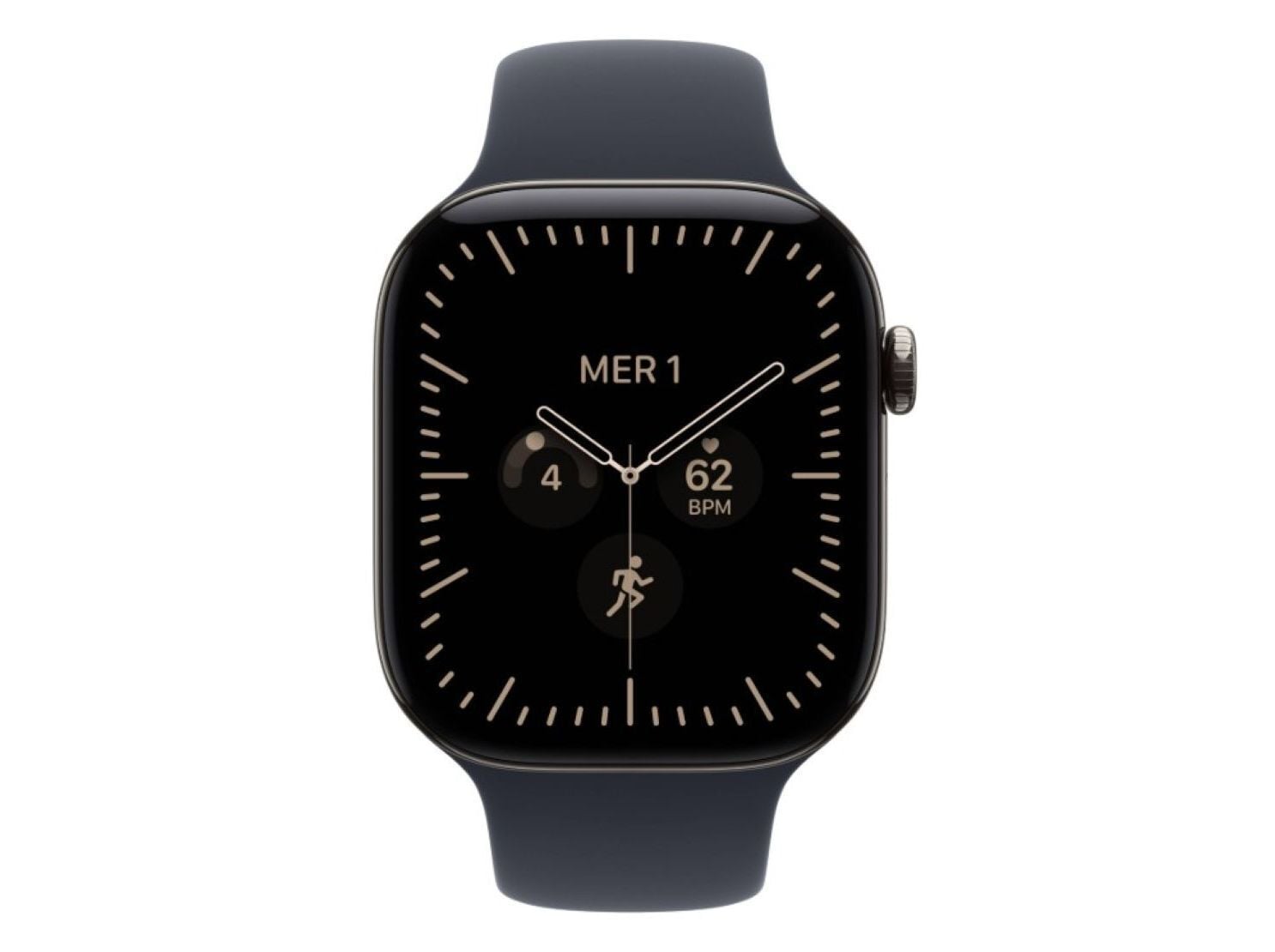 APPLE WATCH SERIES 12 46MM GPS + CELLULAR NATURAL TITANIUM CASE COM SPORT BAND NAVY BLUE - M/L image number 1