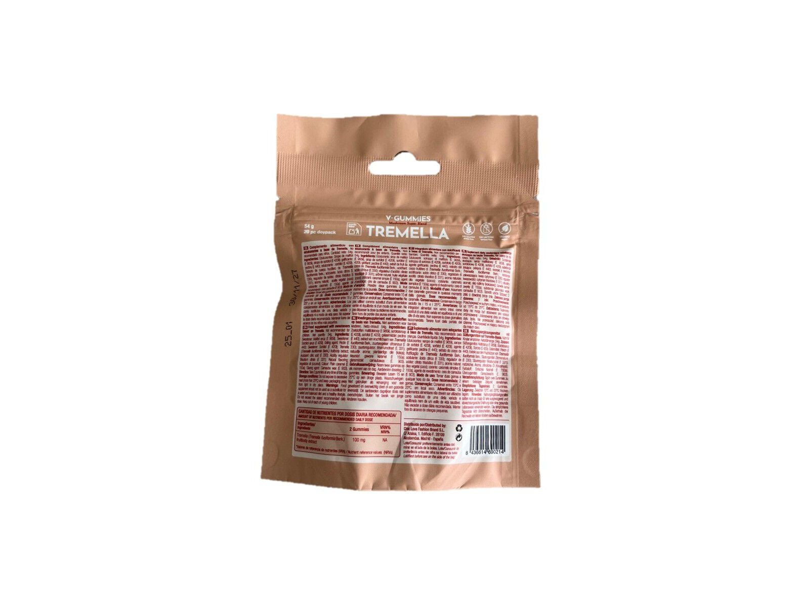 GOMAS BELEZA V-GUMMIES COGUMELOS 20 GOMAS image number 1