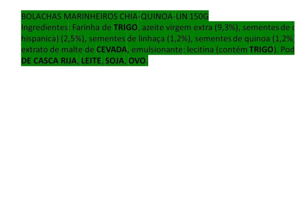 BOLACHAS CU&Eacute;TARA MARINHEIROS CHIA 150G image number 1