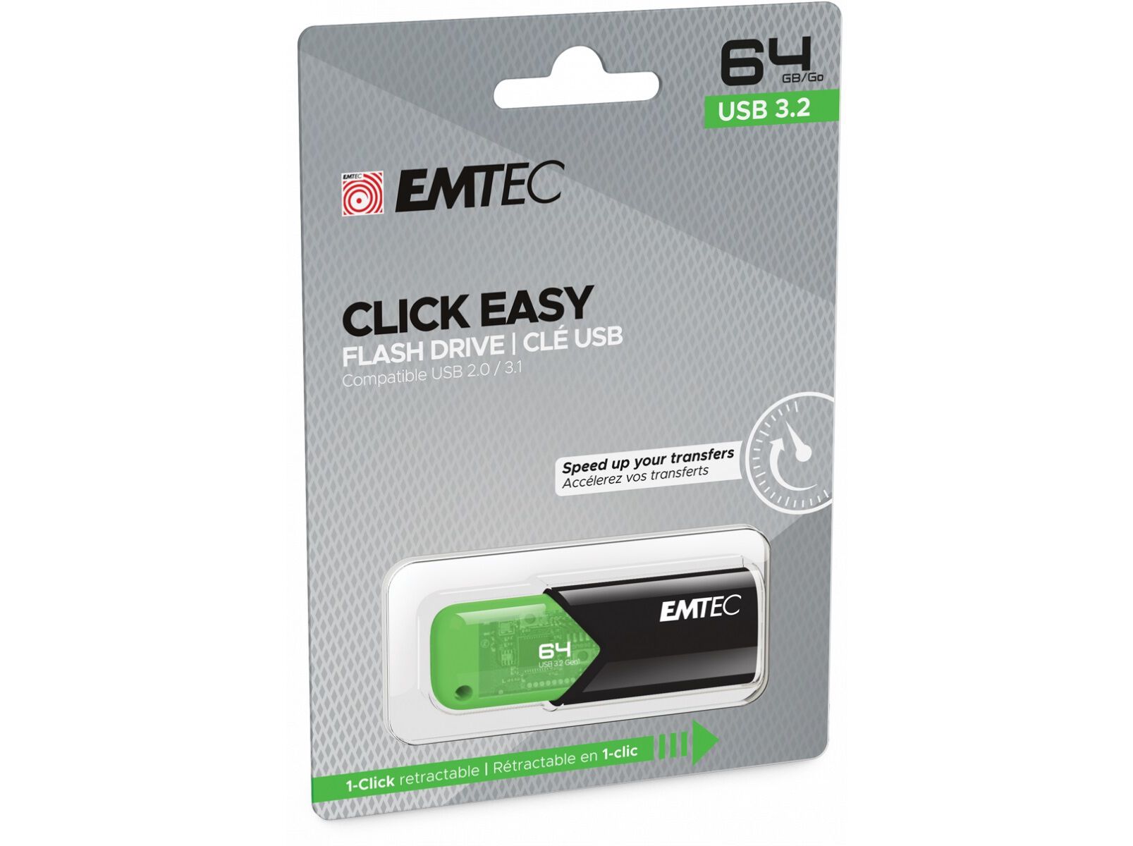 PEN USB EMTEC E173157 CLIK EASY 64GB 3.2