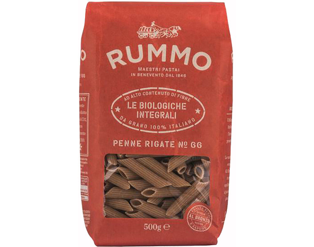 MASSA RUMMO PENNE RIGATE INTEGRAL BIO 500G