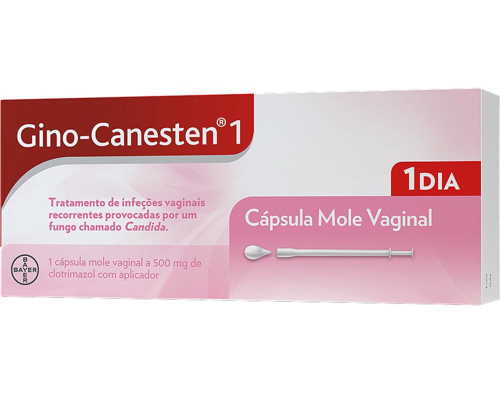 C&Aacute;PSULAS GINO CANESTEN VAGINAL 500MG 1UN