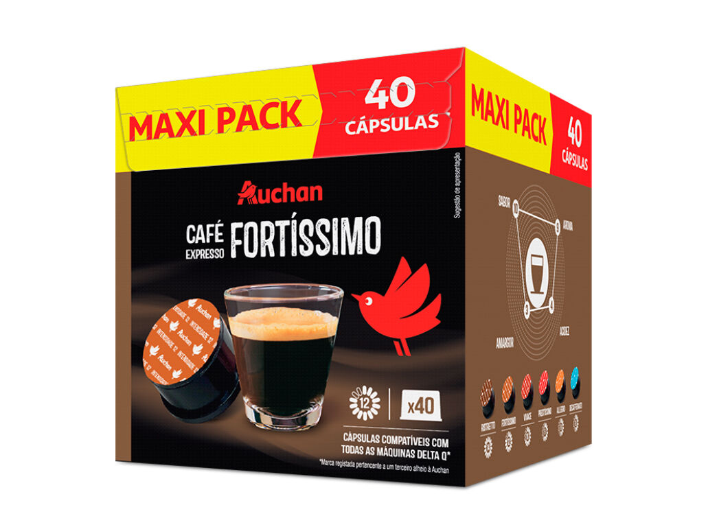 CAFE EXPRESSO DQ AUCHAN FORT&Iacute;SSIMO MAXIPACK 40UN image number 3