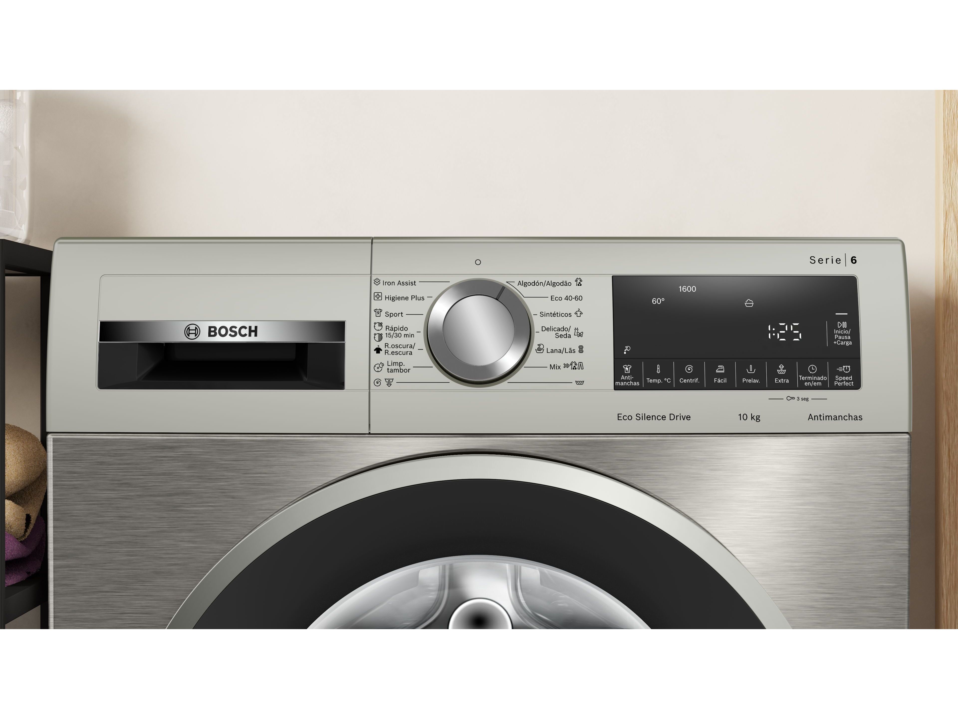 M&Aacute;QUINA DE LAVAR ROUPA BOSCH WGG256ZAES INOX 10KG A 1600RPM image number 1