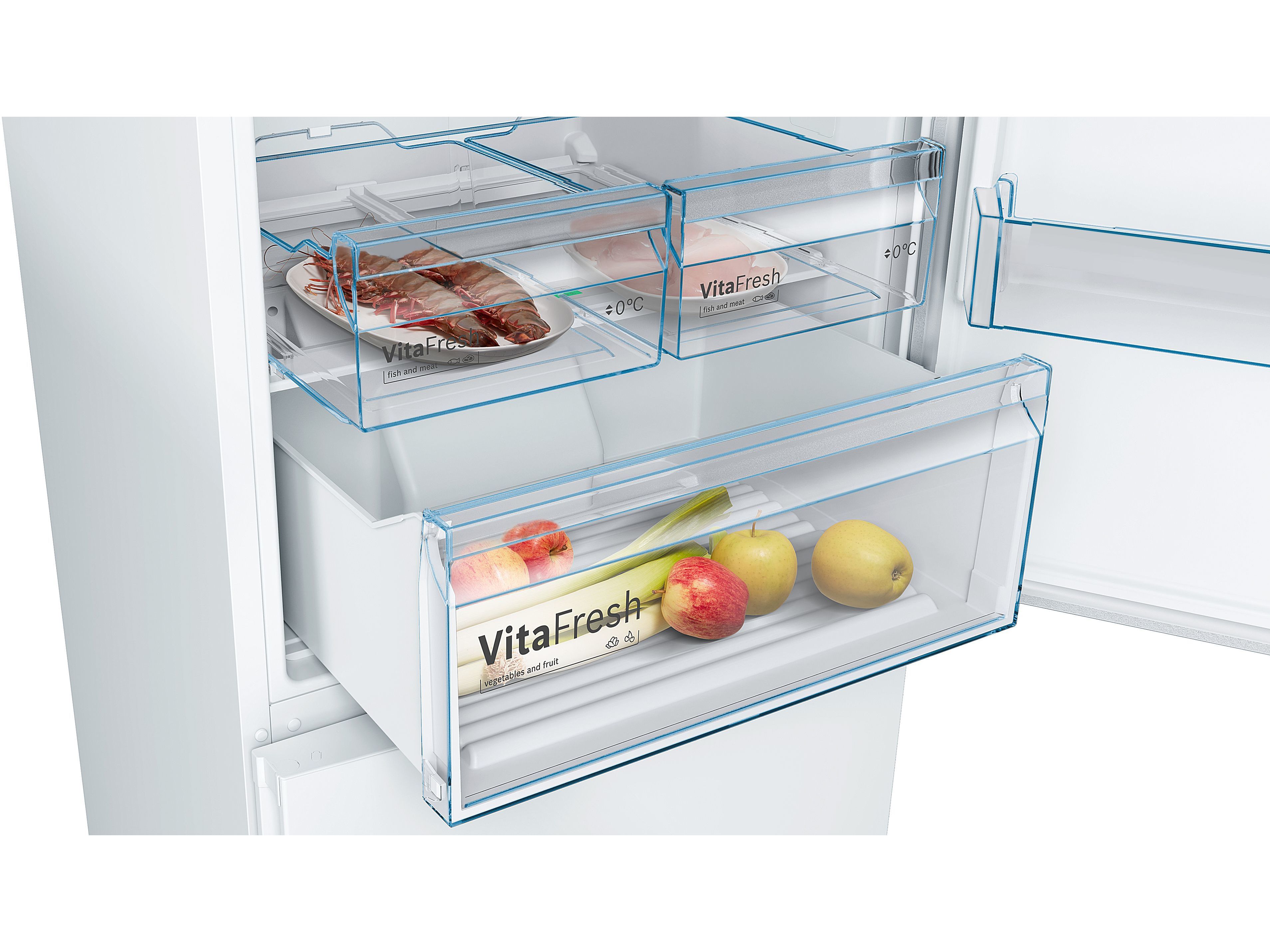 FRIGOR&Iacute;FICO COMBINADO BOSCH KGN493WDA (NO FROST D 203CM 438L BRANCO) image number 2