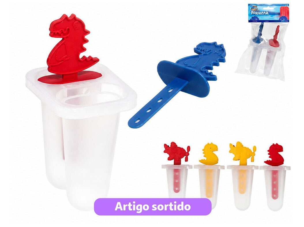 FORMAS PARA 2 GELADOS DINO TOPBRANDS MODELOS SORTIDOS