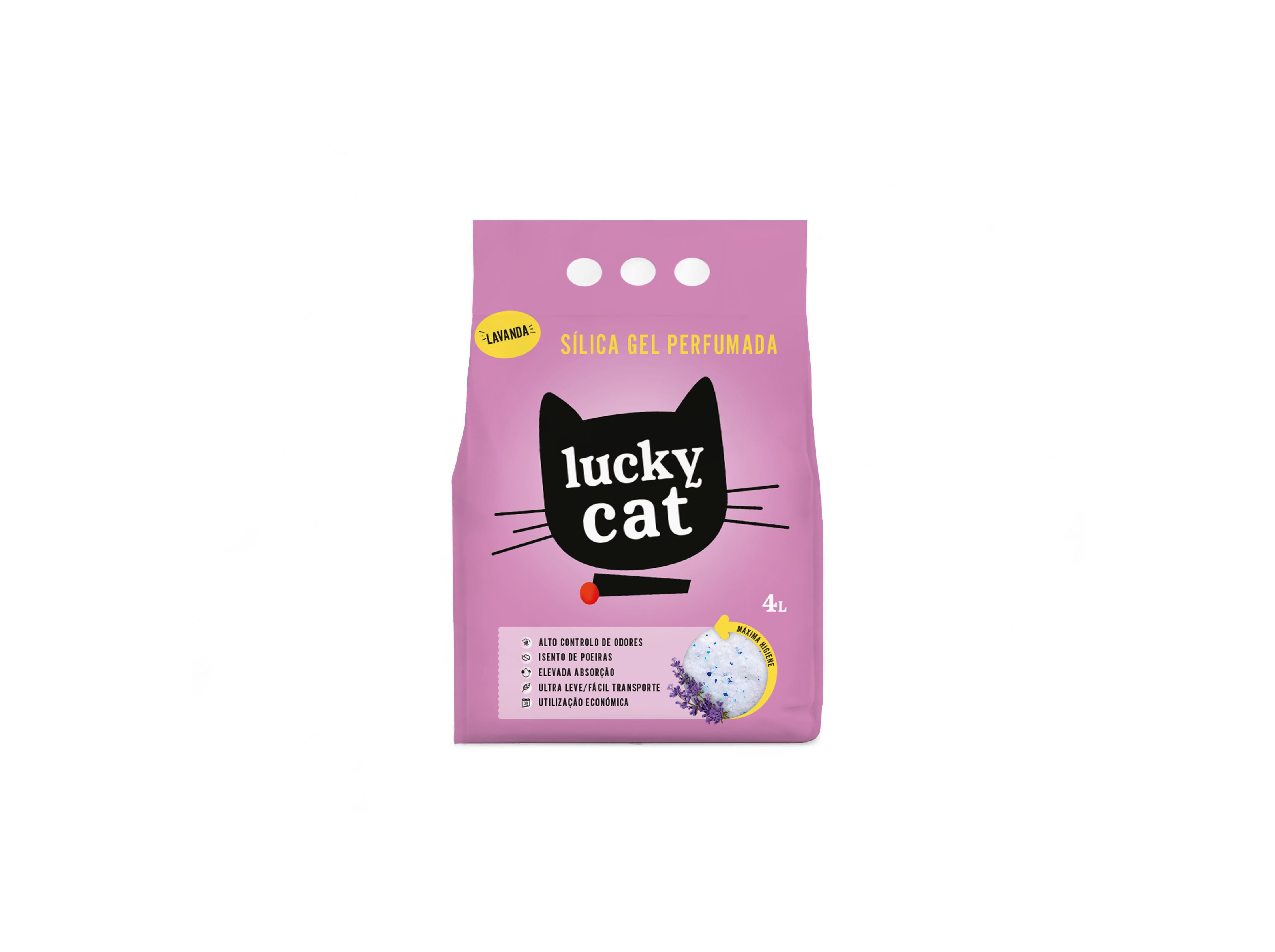 SILICA GEL PARA GATOS LUCKY CAT PERFUMADA LAVANDA 4L image number 0