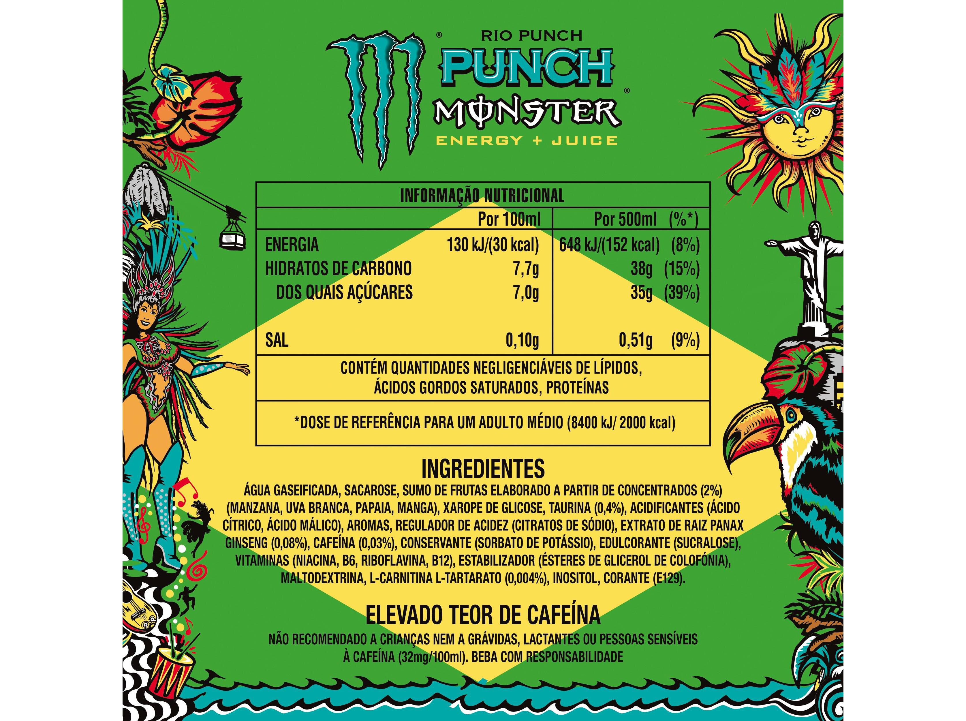 BEBIDA ENERG&Eacute;TICA MONSTER RIO PUNCH 0.5L (SDR) image number 1