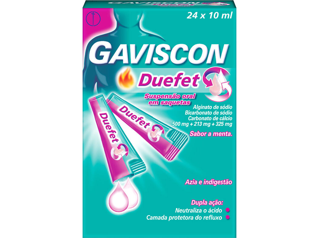 SAQUETAS GAVISCON 500+267+167MG DUEFET 24UN