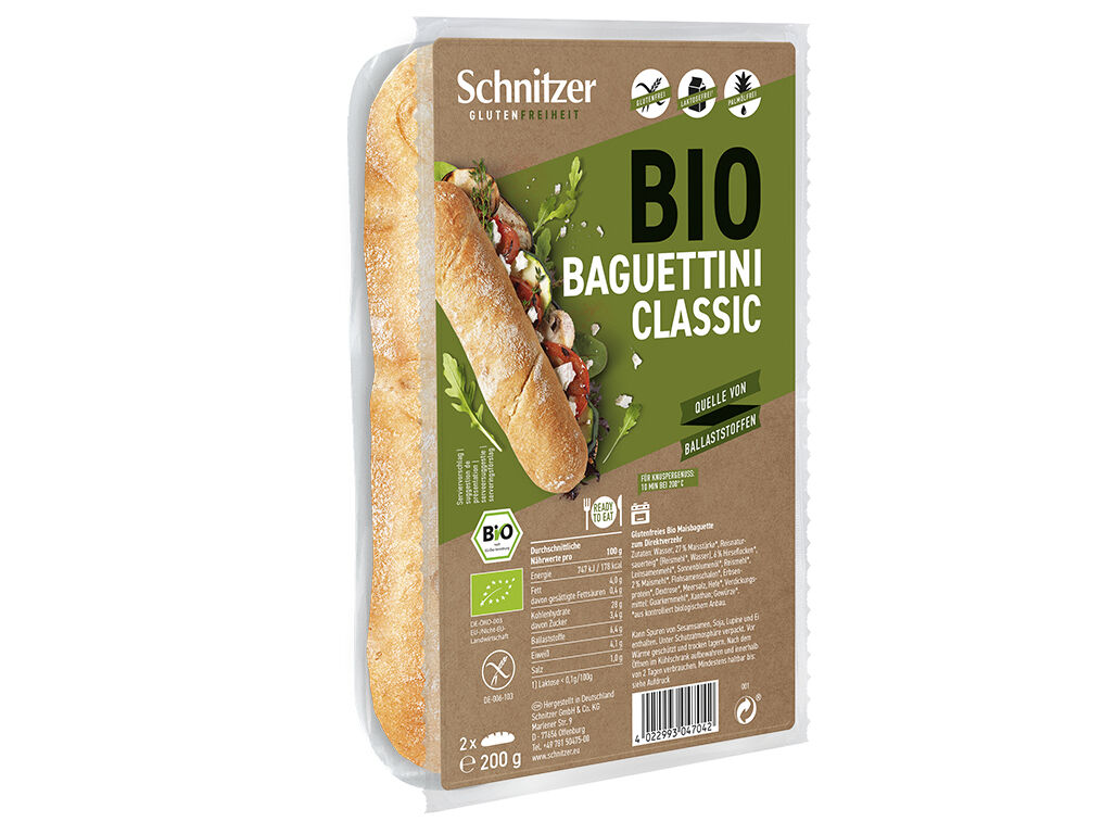BAGUETE SCHNITZER SEM GL&Uacute;TEN BIO 200G image number 1