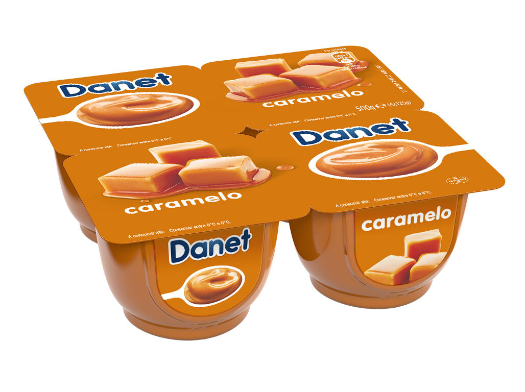 SOBREMESA DANETTE L&Aacute;CTEA CARAMELO 4X125G