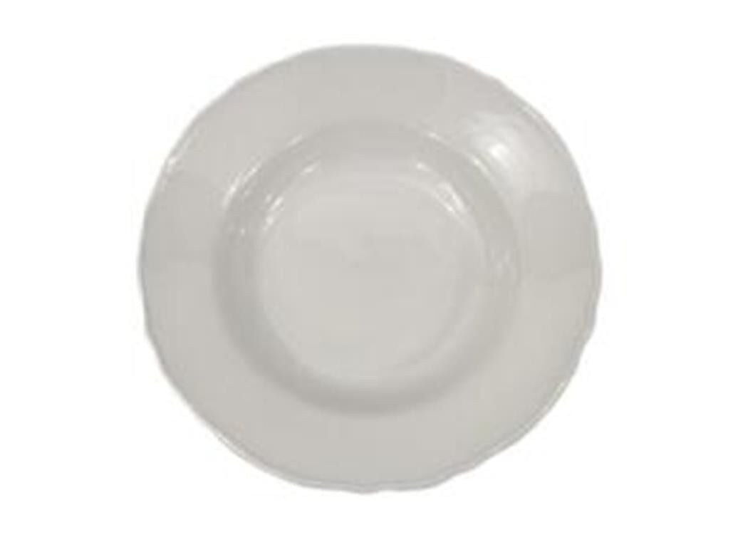 PRATO DE SOPA FESTONA ACTUEL BRANCO PORCELANA &Oslash;22CM