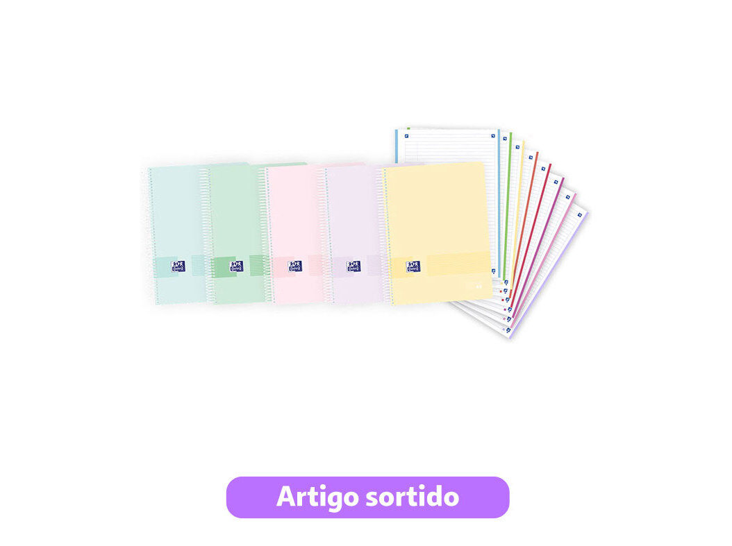 CADERNO ESPIRAL OXFORD A4 PAUTADO 160 FOLHAS LIVE&GO CORES SORTIDAS image number 0