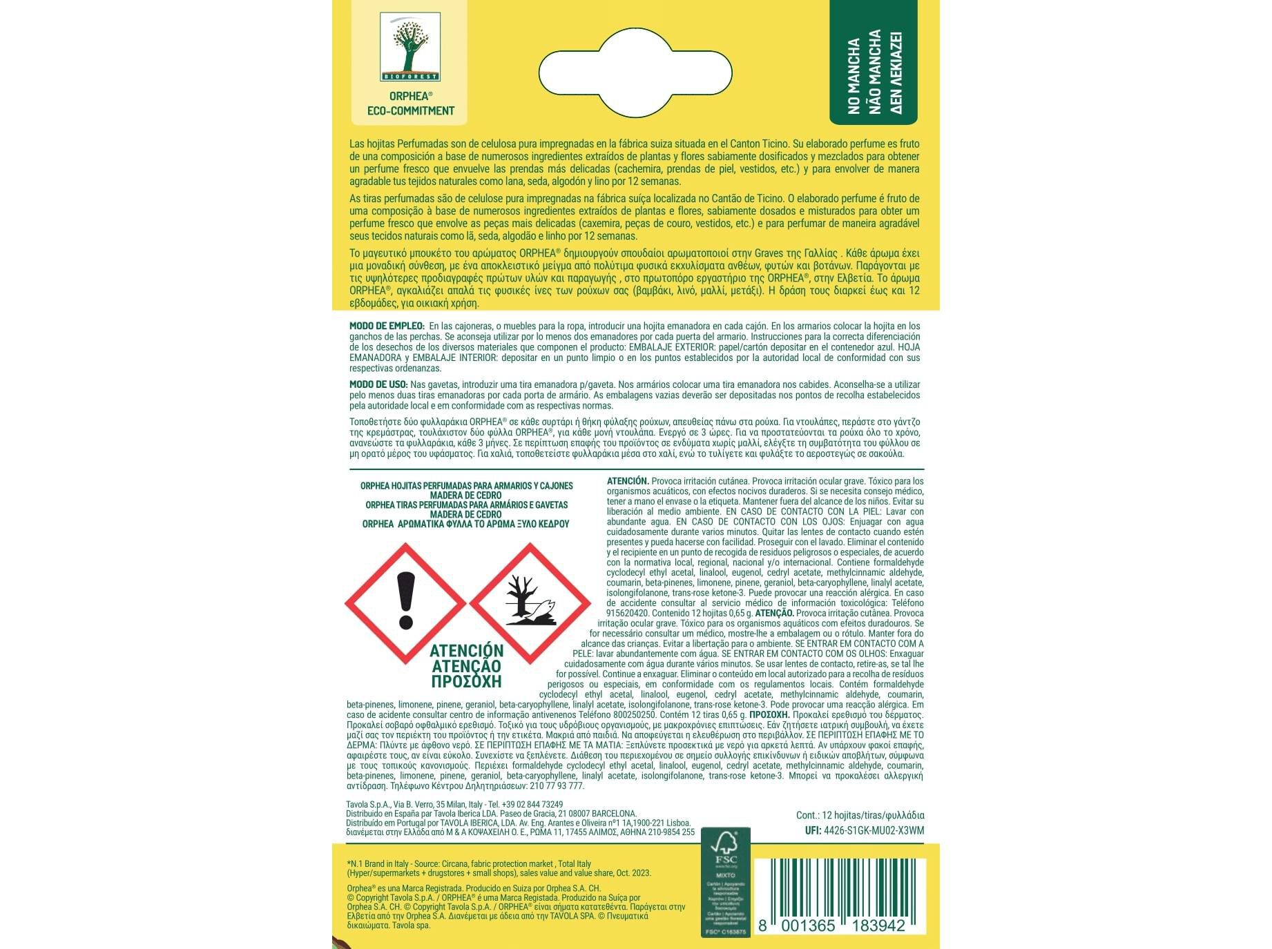 TIRAS ANTI TRA&Ccedil;AS ORPHEA PERFUMADA LAVANDA 3UN image number 1