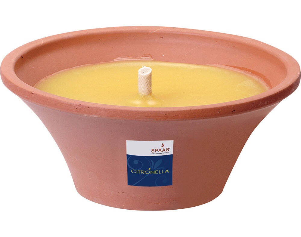 VASO TERRACOTA PEQUENO VELA CITRONELLA +-9H