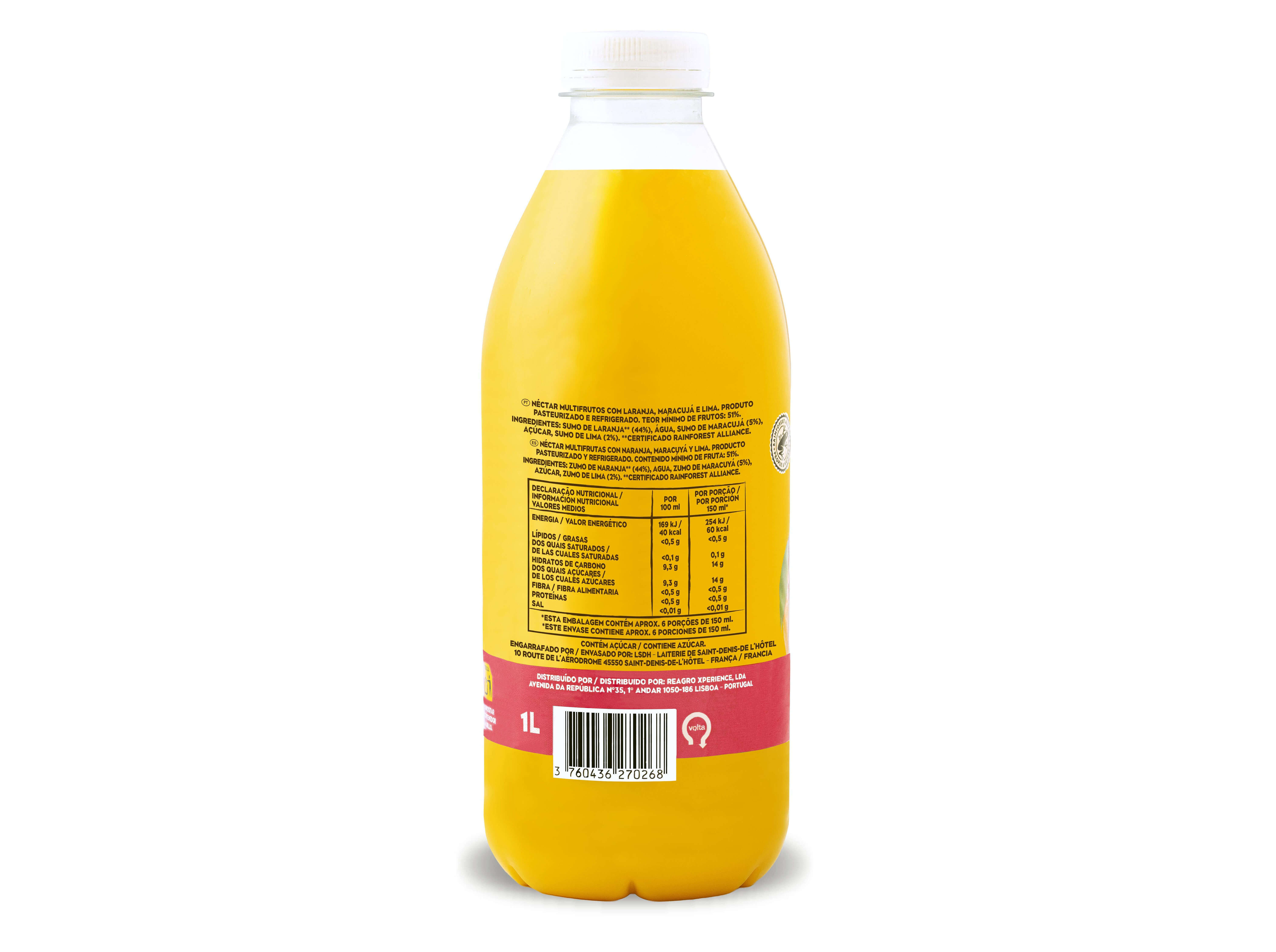 NECTAR MONTEBELO BRASIL LARANJA MARACUJ&Aacute; E LIMA 1L(SDR) image number 1