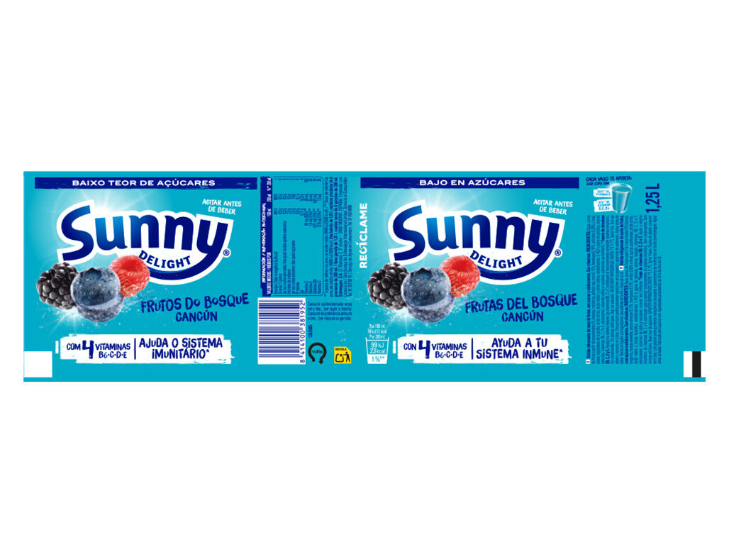 SUMO SUNNY DELIGHT BLUE RASPBERRY 1.25L (SDR) image number 1