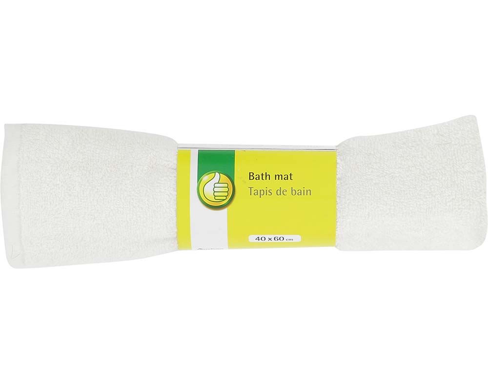 SA&Iacute;DA DE BANHO AUCHAN 600G BRANCO 40X60CM