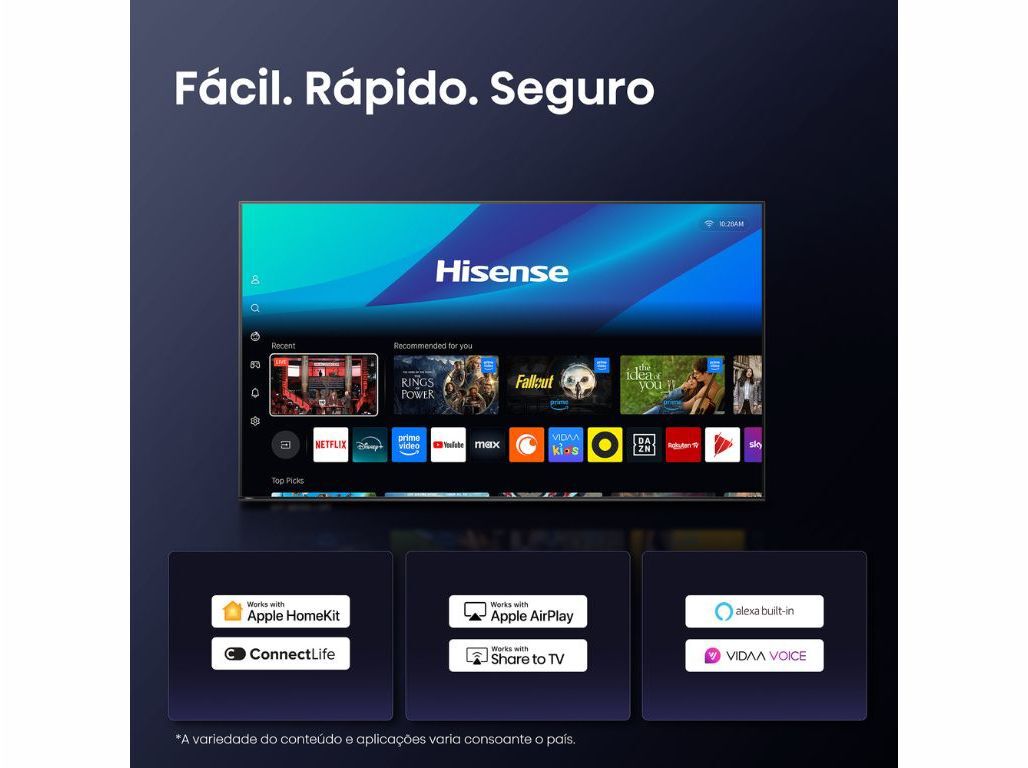 TV QLED HISENSE 85E7Q (85'' 4K SMART 215CM) image number 6