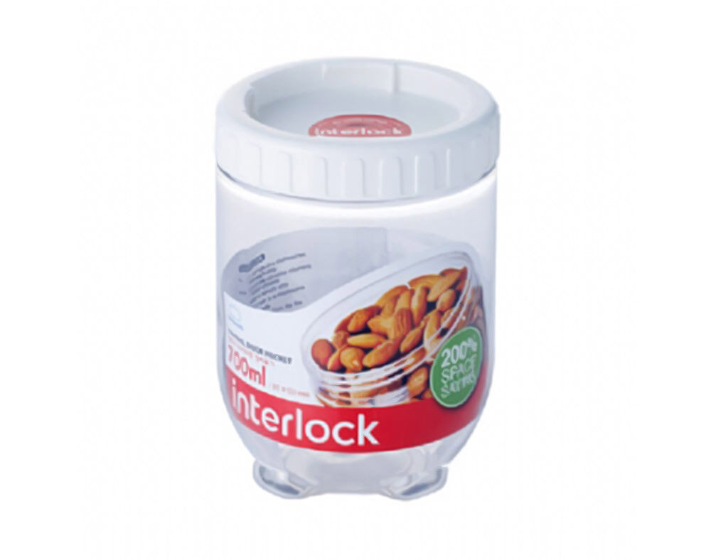 CAIXA PARA ALIMENTOS INTERLOCK EMPILH&Aacute;VEL LOCK&LOCK 700ML