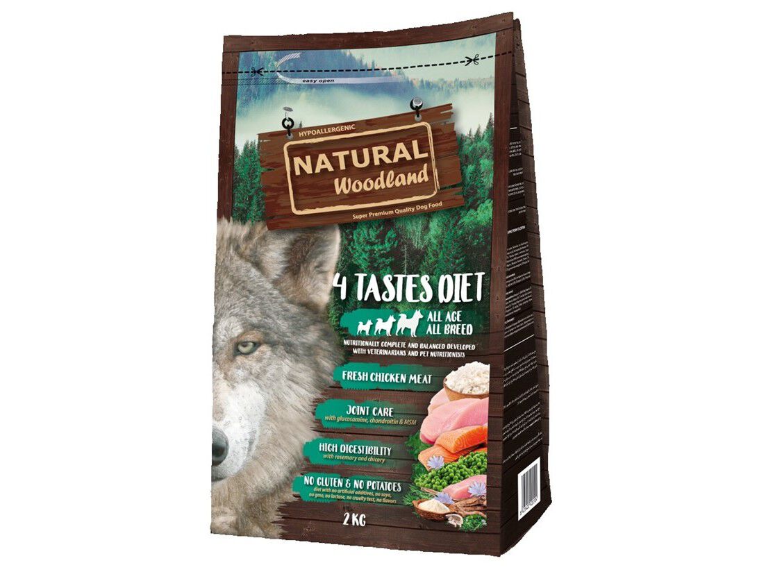RA&Ccedil;&Atilde;O C&Atilde;O NATURAL WOODLAND 4 TASTES 2KG image number 1