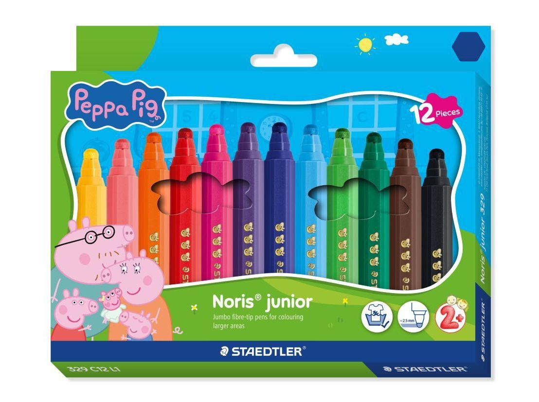MARCADORES COLORIR STAEDTLER PEPPA PIG 12 UNIDADES image number 0