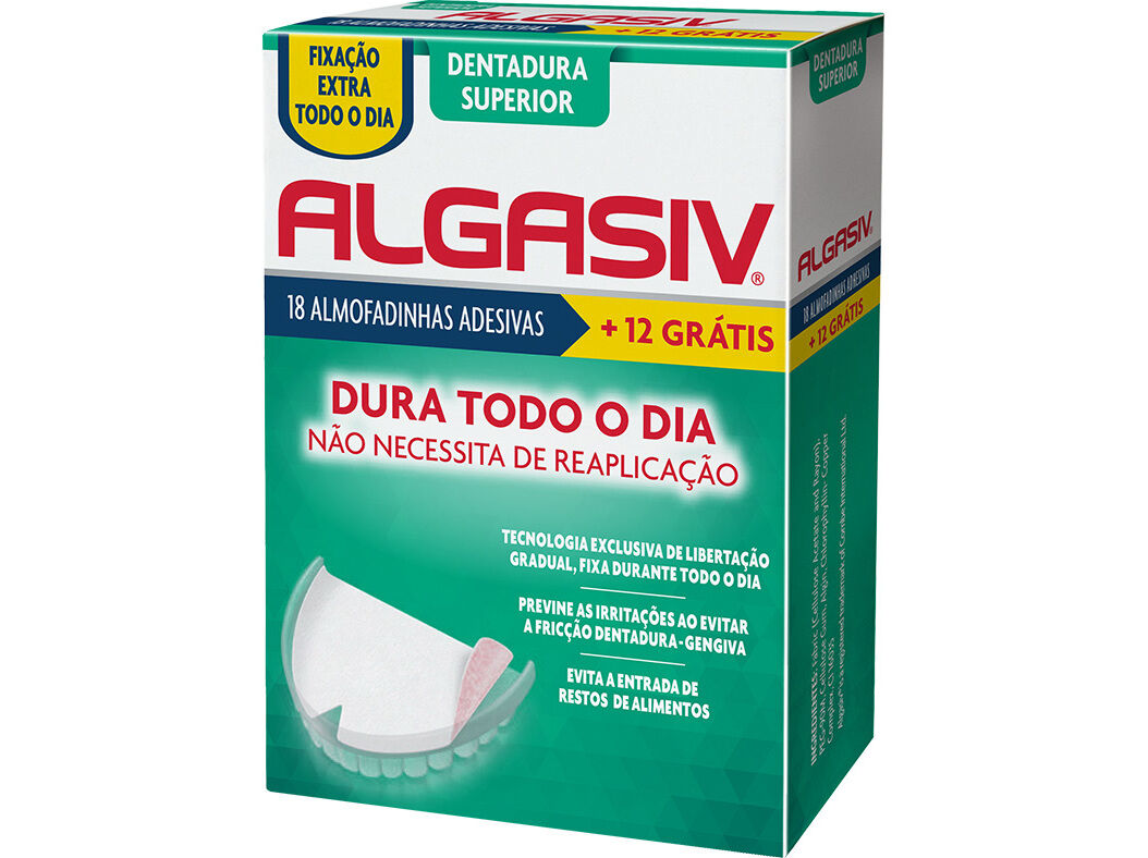 ALMOFADAS ALGASIV ADESIVAS SUPERIOR 18UN +12UN