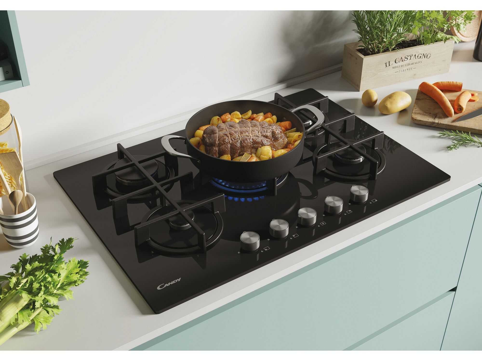 PLACA A G&Aacute;S NATURAL CANDY CVG74WPB CRISTAL GAS PRETO