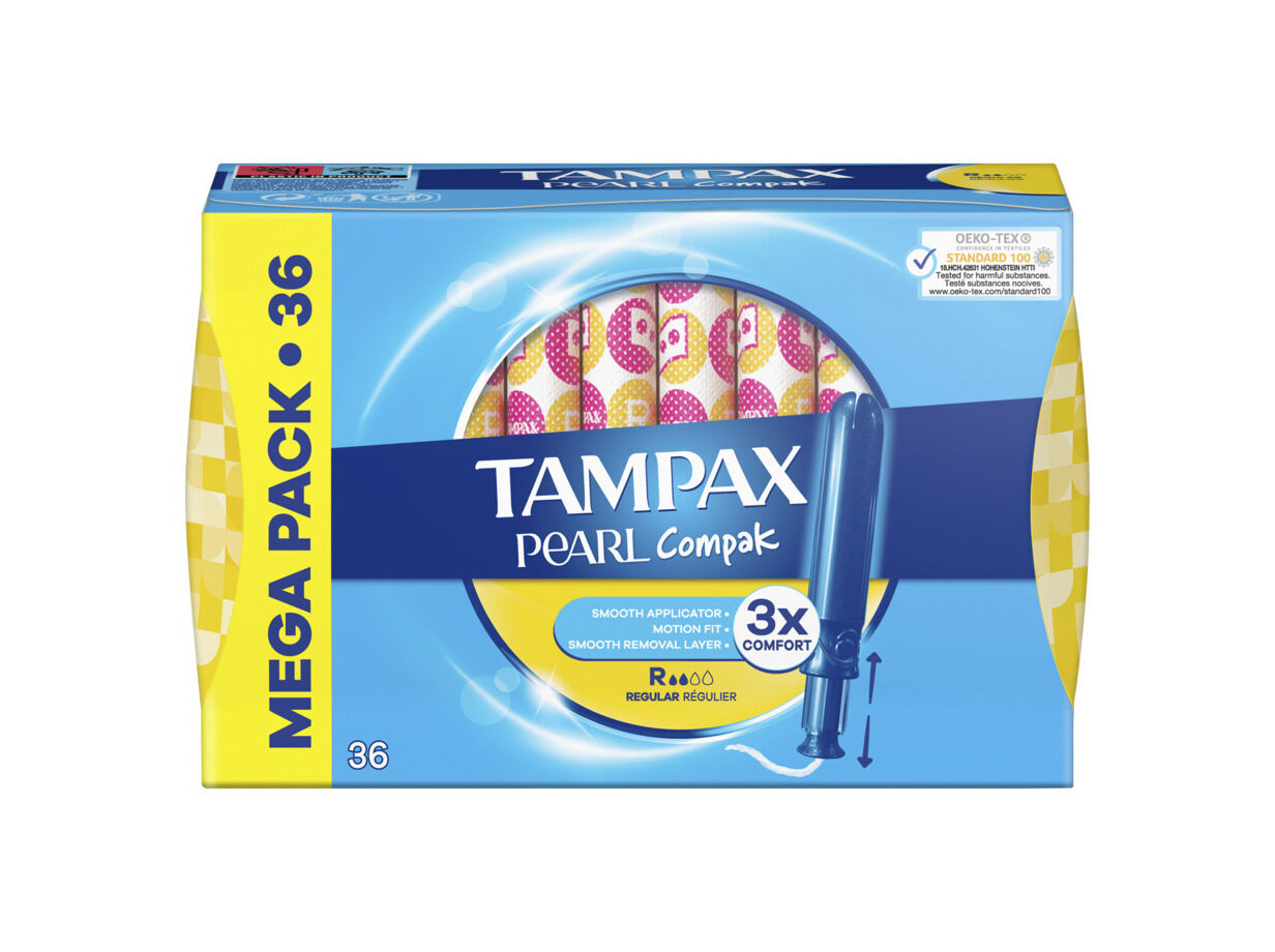 TAMP&Otilde;ES TAMPAX PEARL COMPAK REGULAR 36UN image number 0