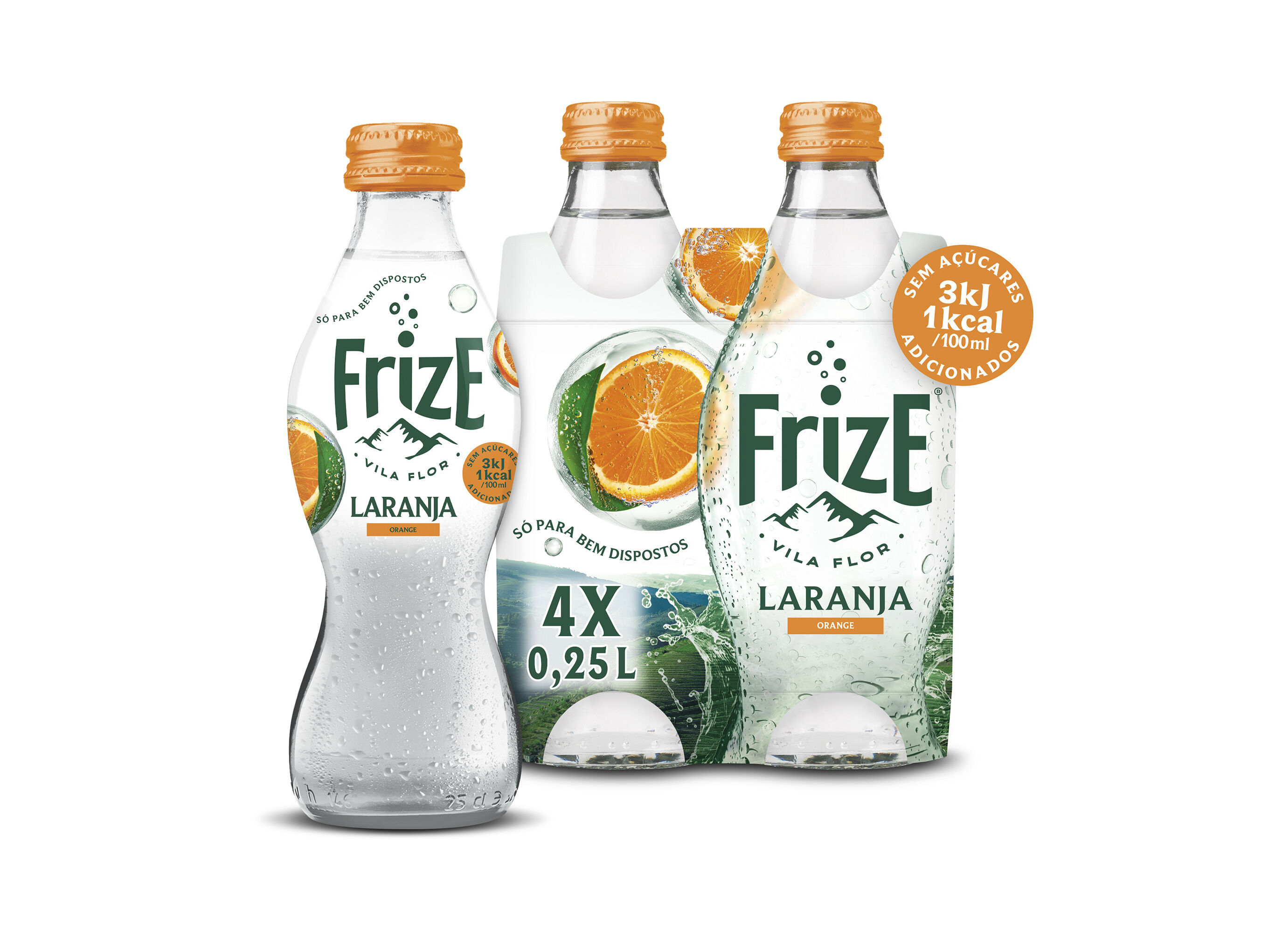 BEBIDA C/ G&Aacute;S FRIZE LARANJA 4X0.25L