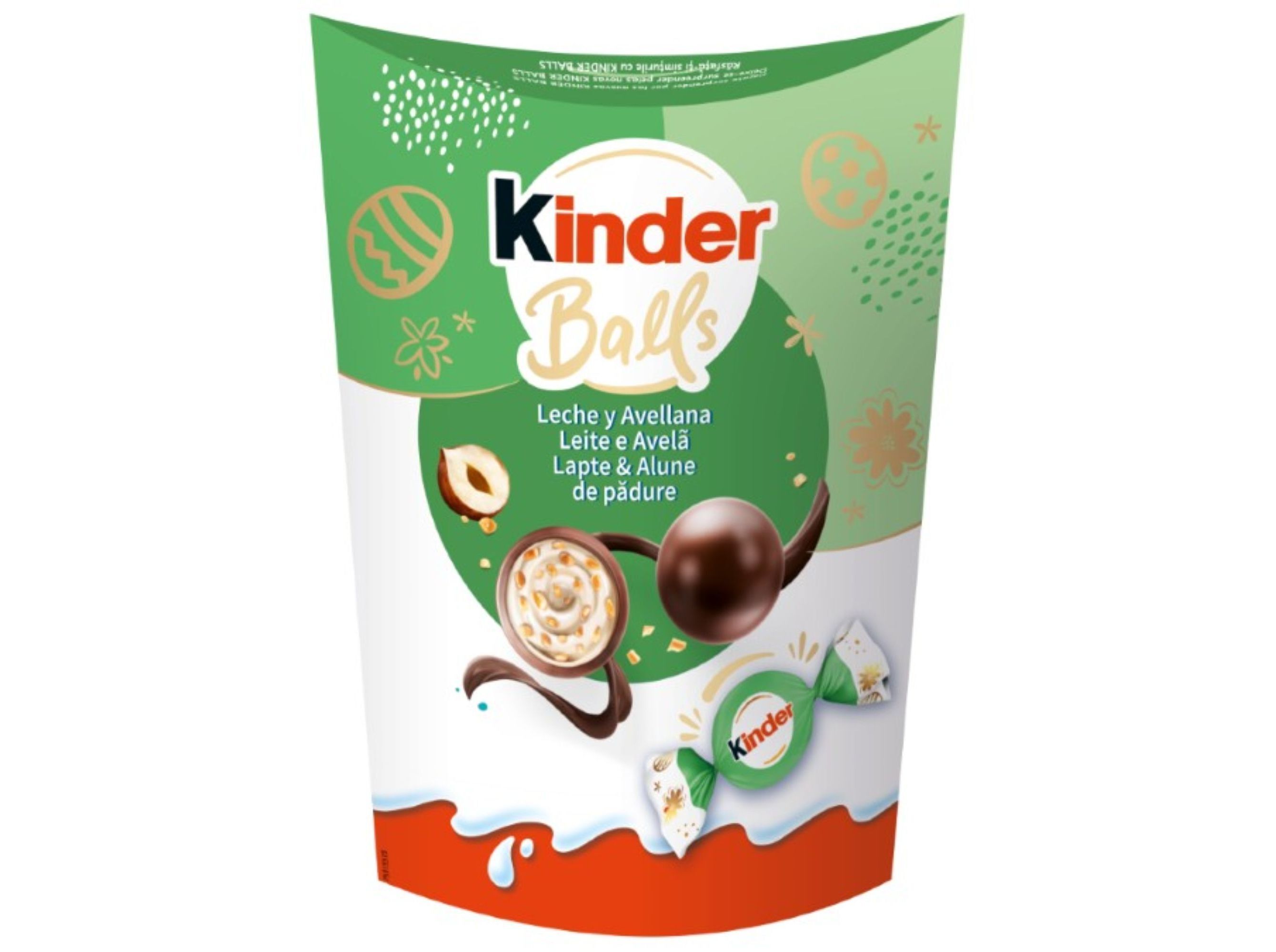 BOMBONS KINDER RECHEIO DE LEITE E AVEL&Atilde;S 164G image number 0