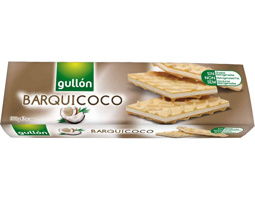 BOLACHA GULLON WAFER BARQUICOCO 150G image number 0