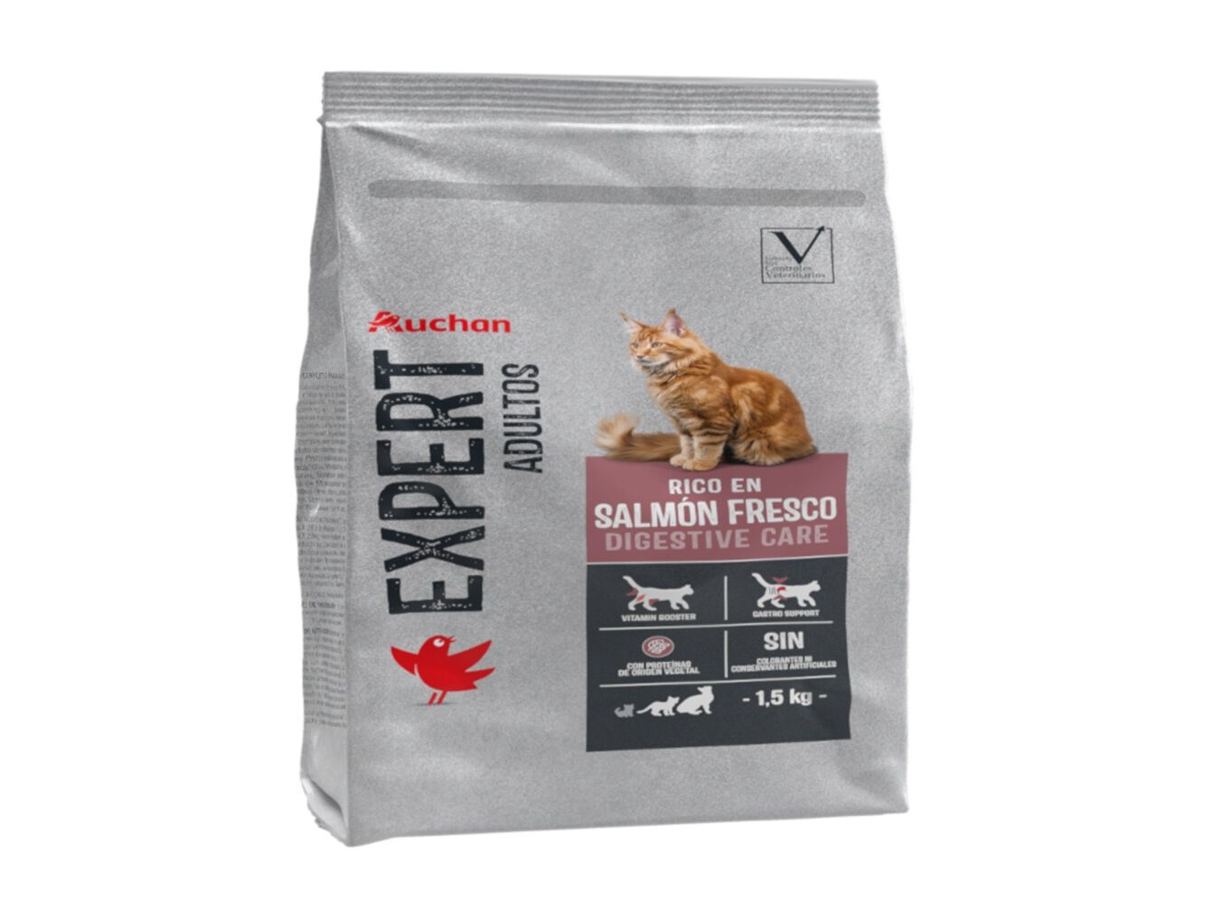 RA&Ccedil;&Atilde;O GATO AUCHAN EXPERT CUIDADO DIGESTIVO 1.5KG