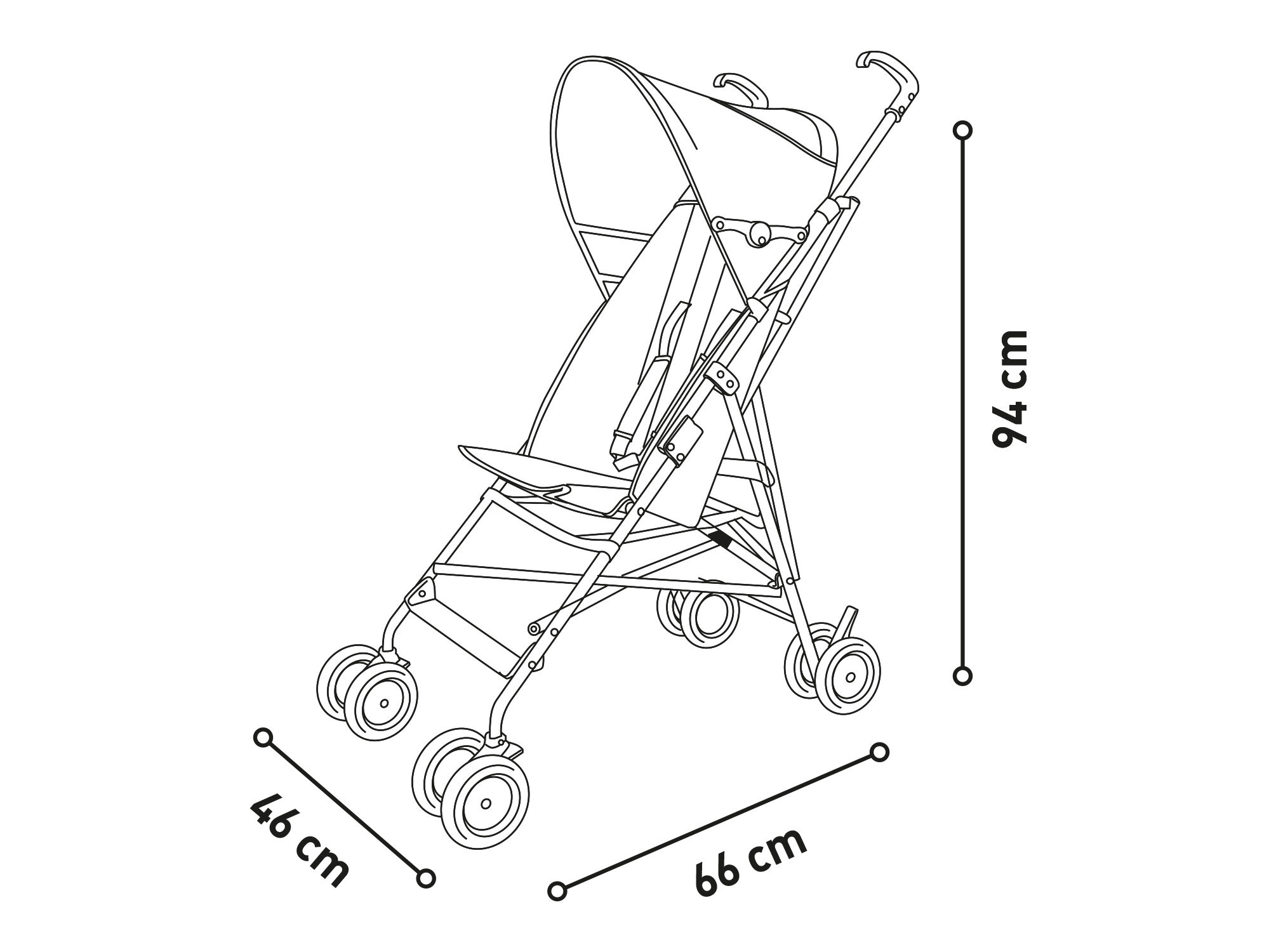 CARRINHO DE BEB&Eacute; ASALVO MOVING PRETO 94X46X66CM image number 5