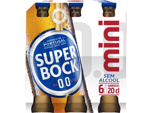 CERVEJA SEM ALCOOL SUPER BOCK 00% 6X0.20L image number 1