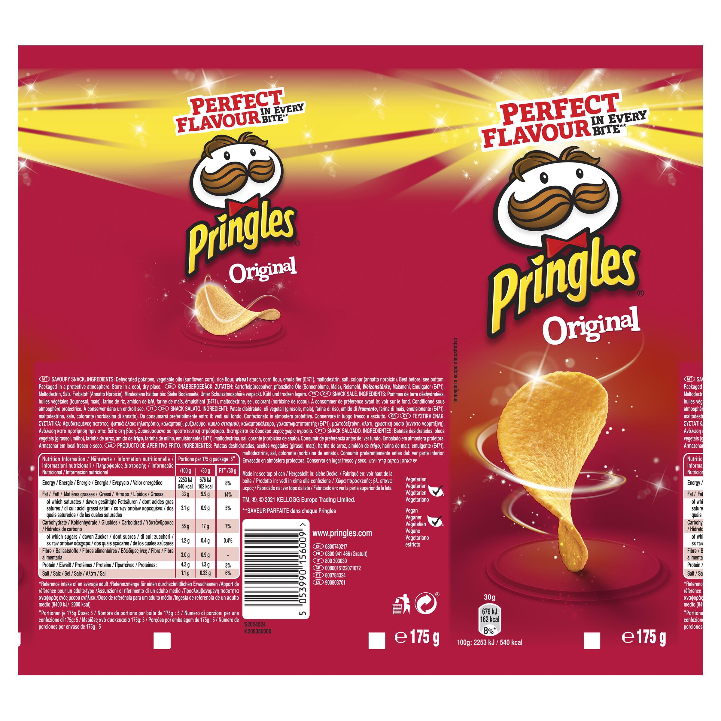 APERITIVOS PRINGLES ORIGINAL 175G image number 1