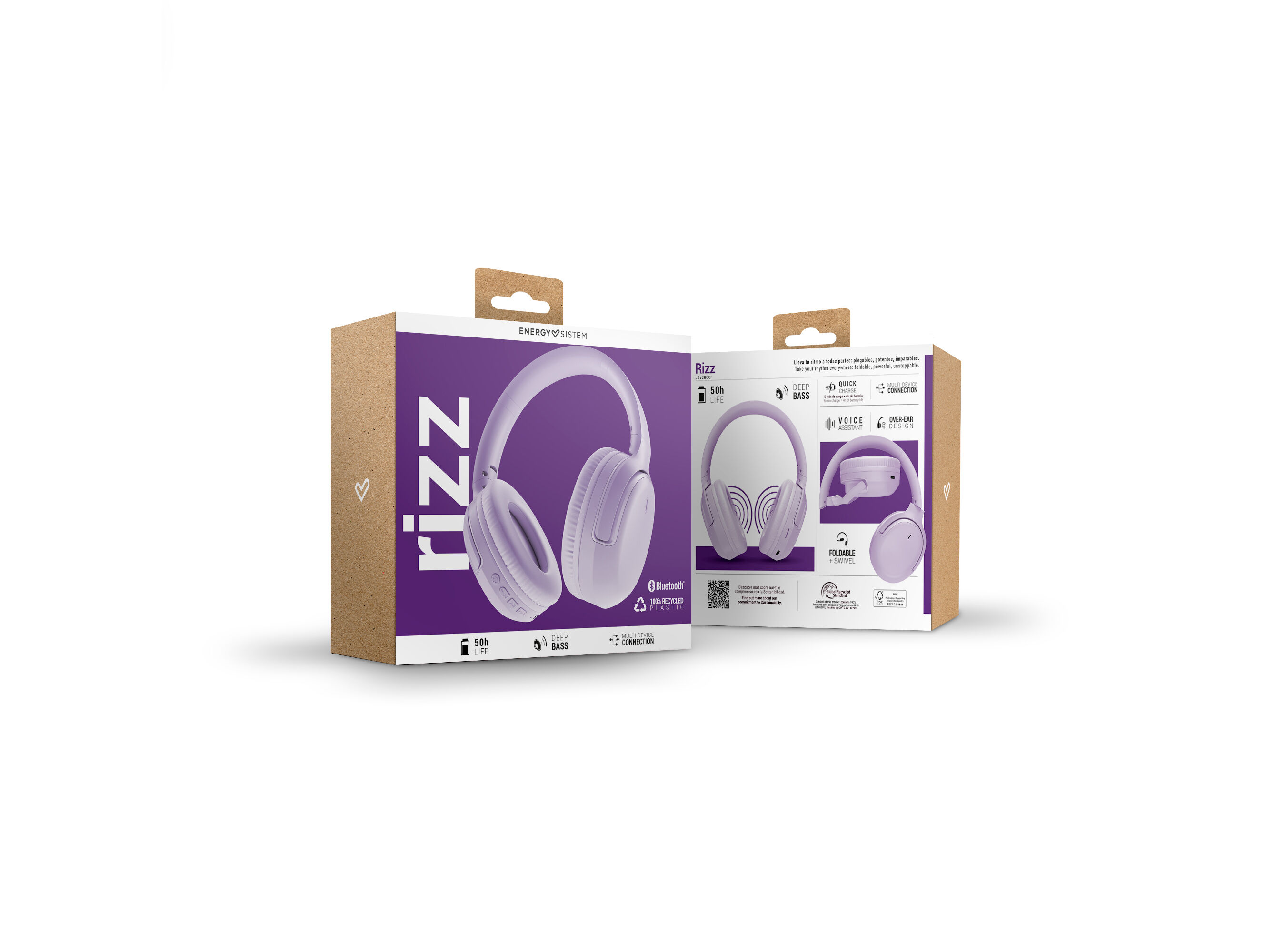 AUSCULTADORES ENERGY SISTEM LAVENDER RIZZ image number 5