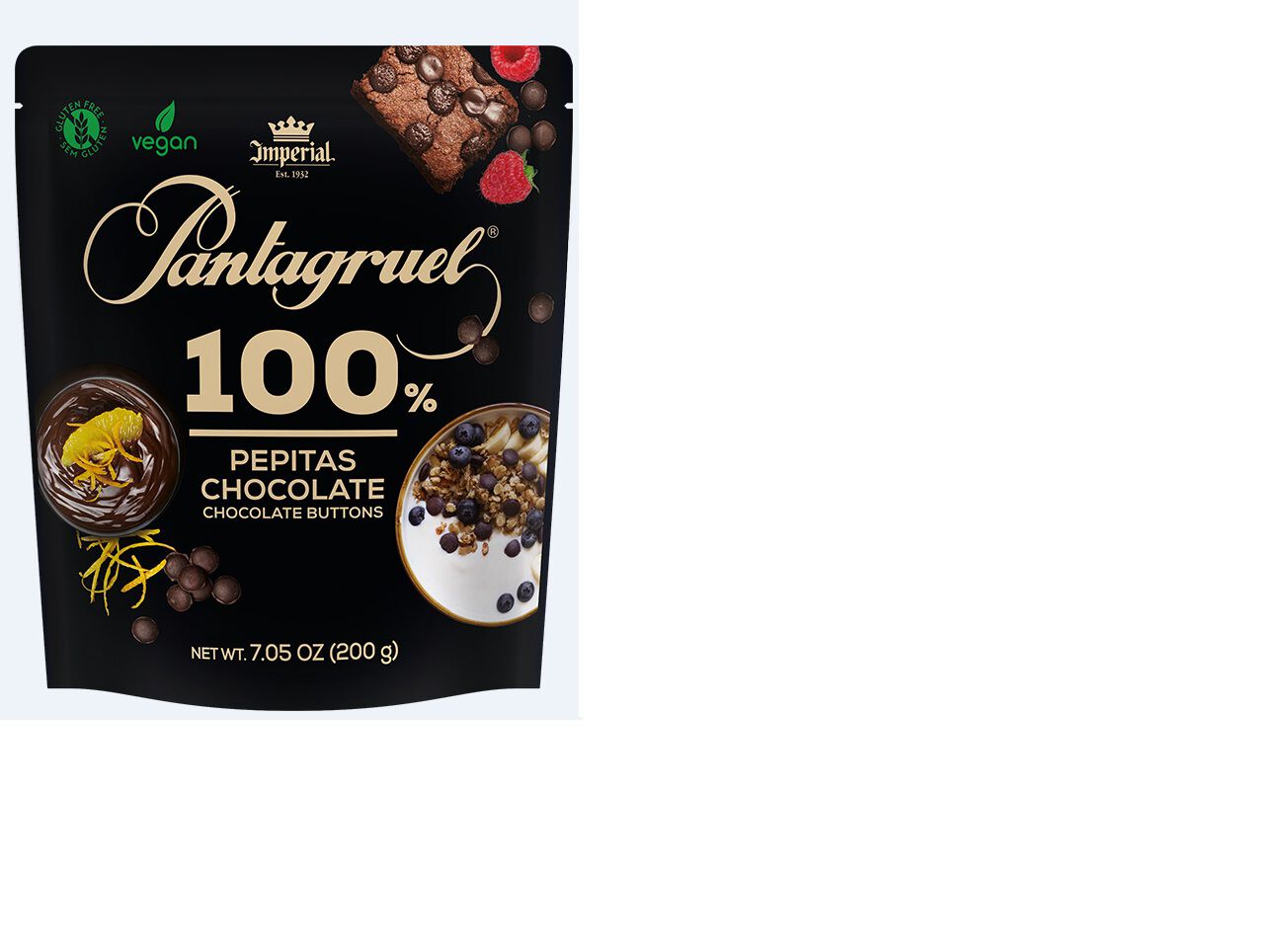 PEPITAS PANTAGRUEL CHOCOLATE 100% CACAU 200G image number 0