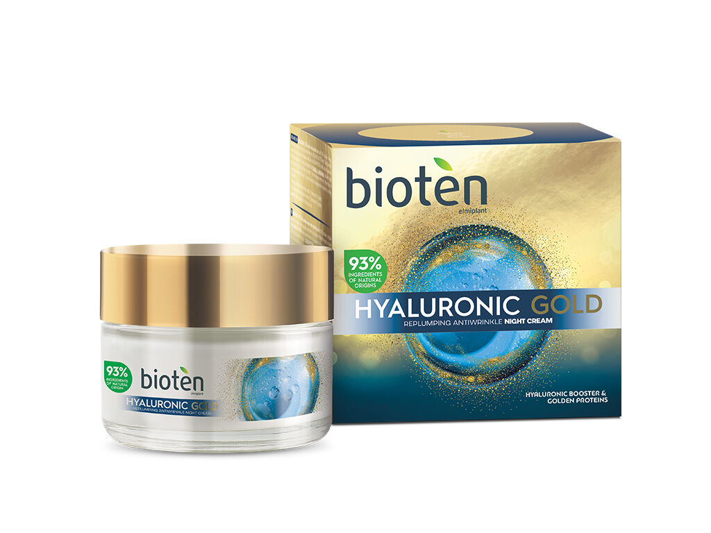 CREME BIOTEN NOITE ANTI-RUGAS HYALURONIC GOLD 50ML image number 0