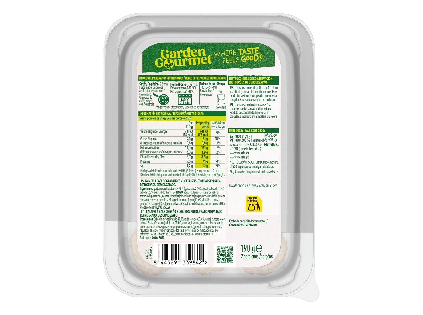 REFEI&Ccedil;&Atilde;O GARDEN GOURMET FALAFEL 190G image number 1