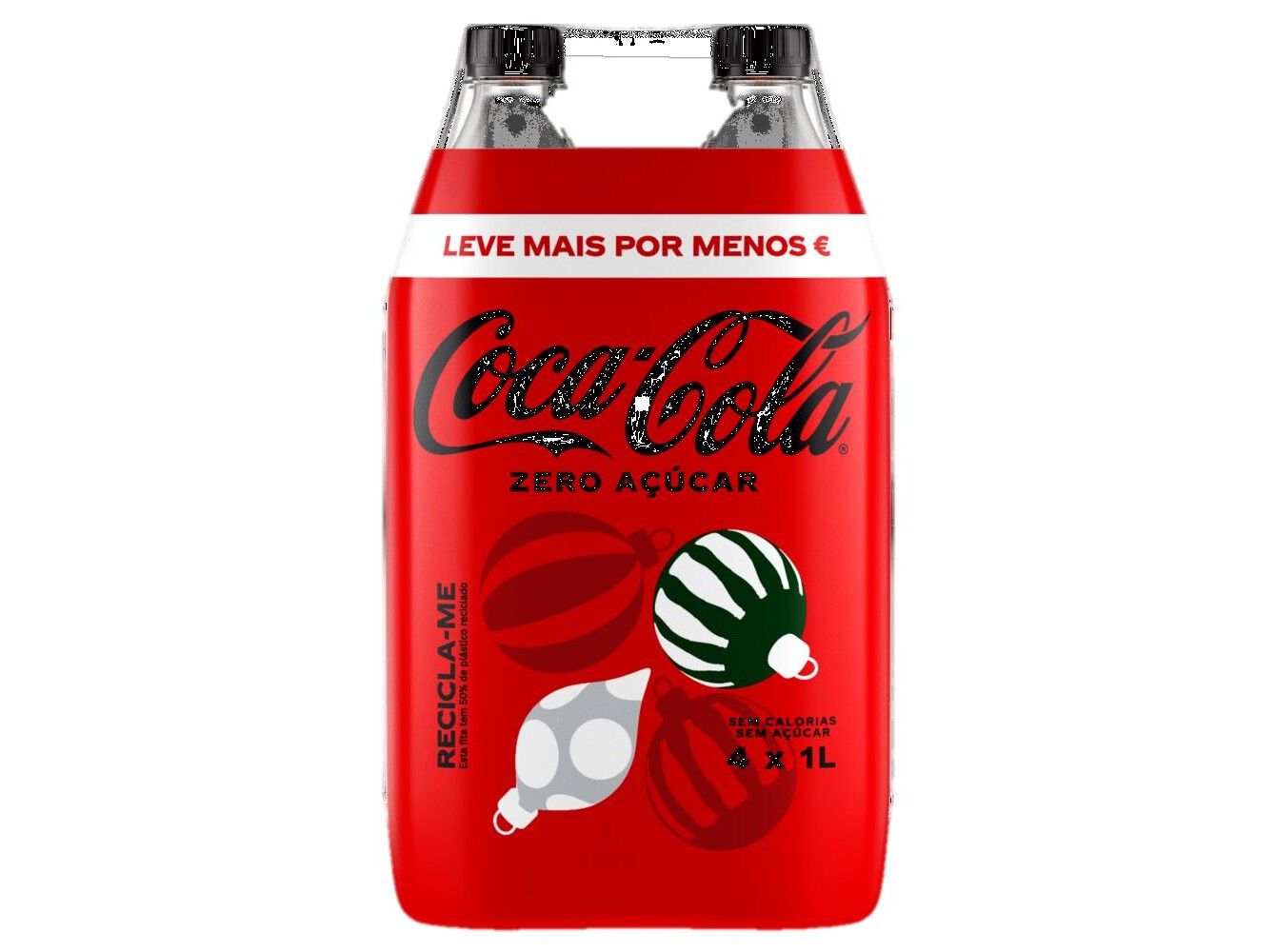 REFRIGERANTE COM G&Aacute;S COCA-COLA ZERO A&Ccedil;&Uacute;CAR 4X1L image number 1