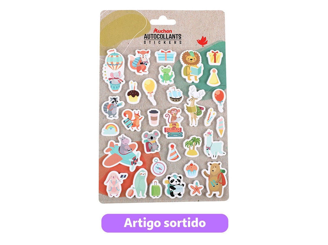 STICKERS EM ESPUMA AUCHAN 4 MODELOS SORTIDOS image number 2